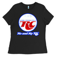 Black rc cola shirt and sticker Ladies Tee - lanVoArt