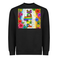 Black LGBTQ+ Pride With Flower Tumbler Heavyweight Sweatshirt - BundleAndBundleShop