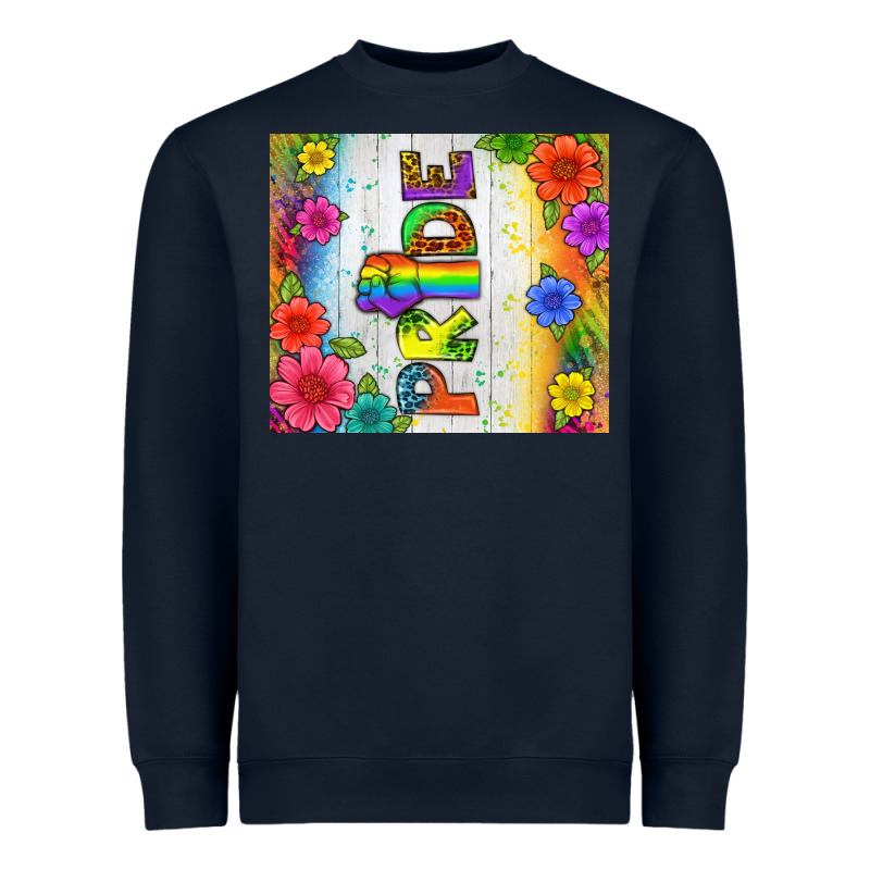 Lgbtq+ Pride With Flower Tumbler Heavyweight Sweatshirt by BundleAndBundleShop | Teevron
