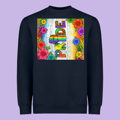 Lgbtq+ Pride With Flower Tumbler Heavyweight Sweatshirt Designed By Bundleandbundleshop