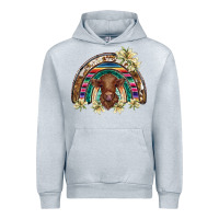 Heather Grey scottish calf rainbow Urban Hoodie - BarkalooDesign