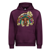 Mauve Wine scottish calf rainbow Urban Hoodie - BarkalooDesign