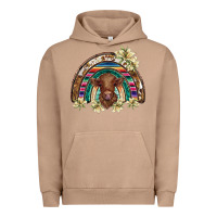Pigment Burro scottish calf rainbow Urban Hoodie - BarkalooDesign