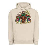 Pigment French Oak scottish calf rainbow Urban Hoodie - BarkalooDesign