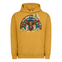 Pigment Peanut Butter scottish calf rainbow Urban Hoodie - BarkalooDesign