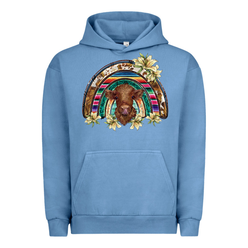 Scottish Calf Rainbow Urban Hoodie by BarkalooDesign | Teevron