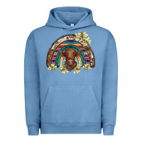 Pigment Pebble Blue scottish calf rainbow Urban Hoodie - BarkalooDesign