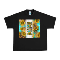 Black western mother's day mimi with turquoise and sunflowers and leopard tu Urban Heavy Tee - TumblerDesignByShophia