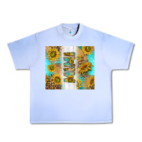 Western Mother's Day Mimi With Turquoise And Sunflowers And Leopard Tu Urban Heavy Tee | Teevron