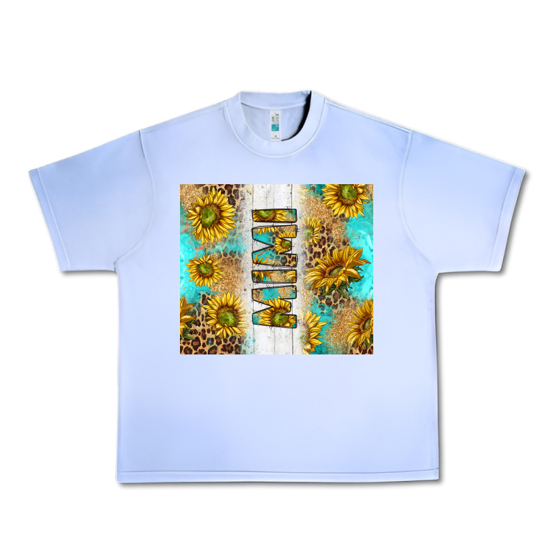 Western Mother's Day Mimi With Turquoise And Sunflowers And Leopard Tu Urban Heavy Tee by TumblerDesignByShophia | Teevron