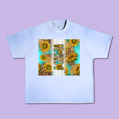 Western Mother's Day Mimi With Turquoise And Sunflowers And Leopard Tu Urban Heavy Tee Designed By Tumblerdesignbyshophia
