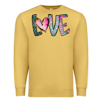 Antique Gold Valentine Love Premium Sweatshirt - CowhideDigitalArt