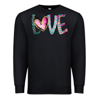 Black Valentine Love Premium Sweatshirt - CowhideDigitalArt