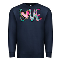 Navy Valentine Love Premium Sweatshirt - CowhideDigitalArt