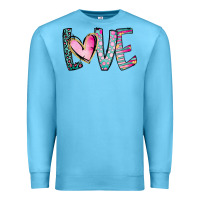 Ocean Blue Valentine Love Premium Sweatshirt - CowhideDigitalArt