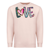 Pale Pink Valentine Love Premium Sweatshirt - CowhideDigitalArt