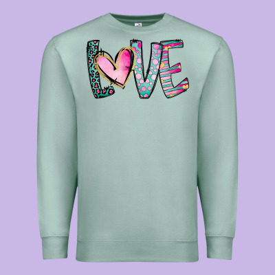 Valentine Love Premium Sweatshirt Designed By Cowhidedigitalart