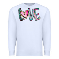 White Valentine Love Premium Sweatshirt - CowhideDigitalArt