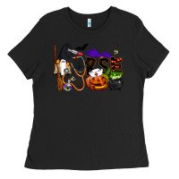 Black Halloween Nurse Ladies Tee - LillyAllenDesigns