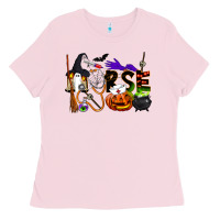 Bubblegum Pink Halloween Nurse Ladies Tee - LillyAllenDesigns