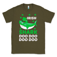 Army Green Irish Shark Doo Doo Doo Saint Patricks Day Classic Tee - Bettercallsaul
