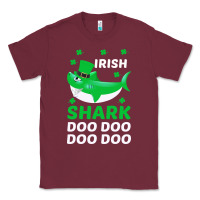 Burgundy Irish Shark Doo Doo Doo Saint Patricks Day Classic Tee - Bettercallsaul