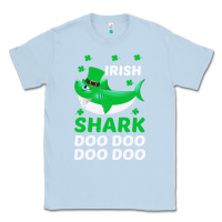 Dusty Blue Irish Shark Doo Doo Doo Saint Patricks Day Classic Tee - Bettercallsaul