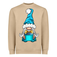 Mushroom winter gnome with gift Heavyweight Sweatshirt - BundleAndBundleShop