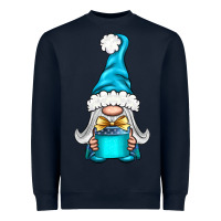 Winter Gnome With Gift Heavyweight Sweatshirt | Teevron