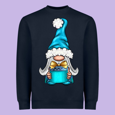 Winter Gnome With Gift Heavyweight Sweatshirt Designed By Bundleandbundleshop