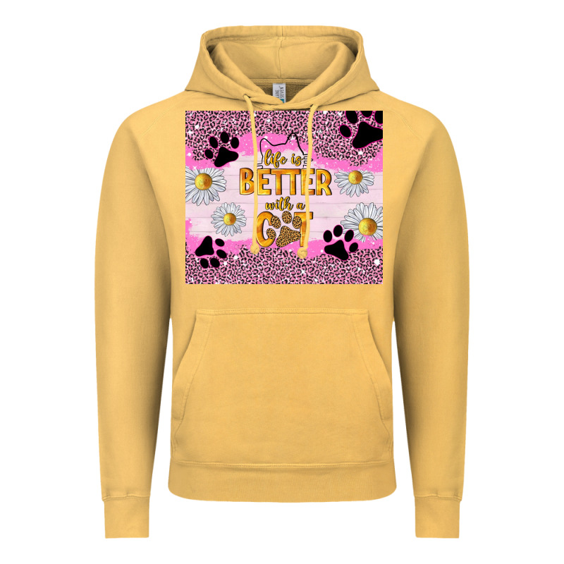 Life Is Better With A Cat Vintage Hoodie by TumblerDesignByShophia | Teevron