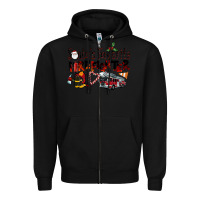Black Santa's Favorite Firefighter Zipper Hoodie - LillyAllenDesigns