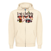 Sandshell Santa's Favorite Firefighter Zipper Hoodie - LillyAllenDesigns