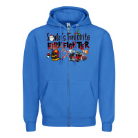 True Royal Santa's Favorite Firefighter Zipper Hoodie - LillyAllenDesigns