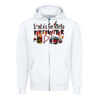 White Santa's Favorite Firefighter Zipper Hoodie - LillyAllenDesigns