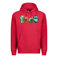 Cardinal Winter Coffee Cups Premium Hoodie - FaDigitalArtStudio