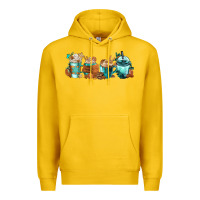 Lemon Winter Coffee Cups Premium Hoodie - FaDigitalArtStudio