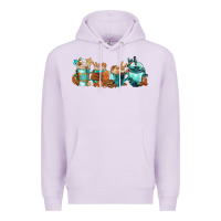 Lilac Winter Coffee Cups Premium Hoodie - FaDigitalArtStudio