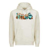 Oatmeal Heather Winter Coffee Cups Premium Hoodie - FaDigitalArtStudio