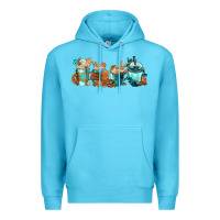 Ocean Blue Winter Coffee Cups Premium Hoodie - FaDigitalArtStudio