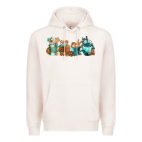 Pale Pink Winter Coffee Cups Premium Hoodie - FaDigitalArtStudio