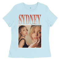 Baby Blue sydney sweeney Ladies Tee - lanVoArt