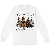 White rocking around the christmas tree Long Sleeve Tee - CowGirlArtShop