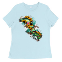 Baby Blue Baja California Sur State Of Mexico Map Ladies Tee - RanaPortraitStore