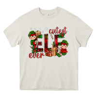 Cream Cutest Elf Ever Christmas Heavy Core Tee - BundleAndBundleShop