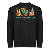 Black Peace Love Whiskey Heavyweight Sweatshirt - BundleAndBundleShop