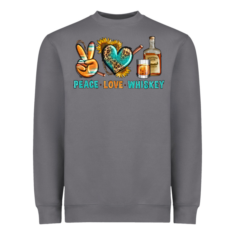 Peace Love Whiskey Heavyweight Sweatshirt by BundleAndBundleShop | Teevron