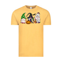 Vintage Mustard Halloween gnomes Vintage Tee - NancyCooperArtShop