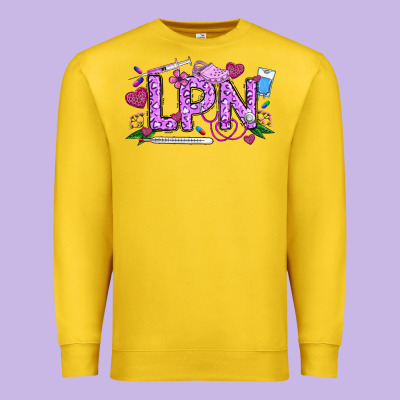 Valentine Lpn Premium Sweatshirt Designed By Cowhidedigitalart