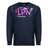 Navy Valentine LPN Premium Sweatshirt - CowhideDigitalArt